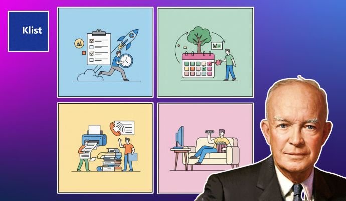 Imagem representativa da matriz de Eisenhower como a imagem do ex-presidente americano